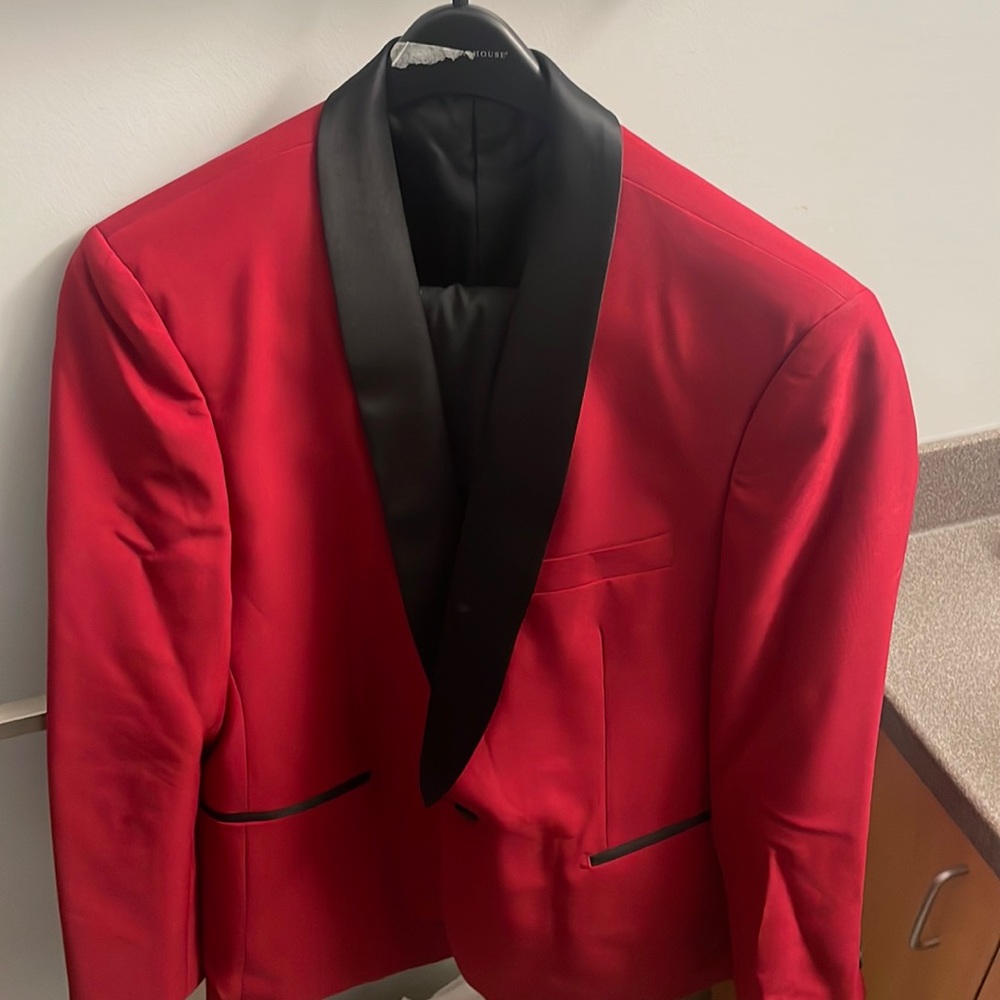Slim fit Red egara dinner coat worn once